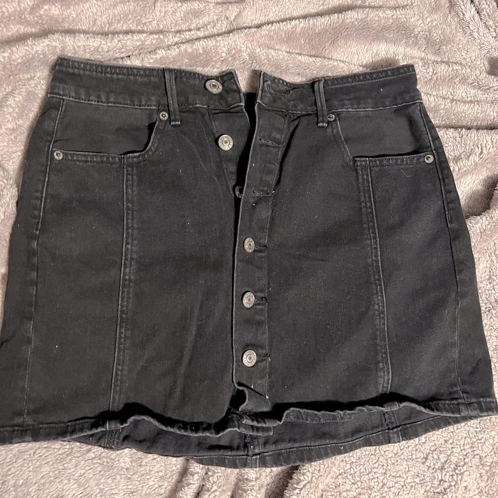 Jean short - front button up